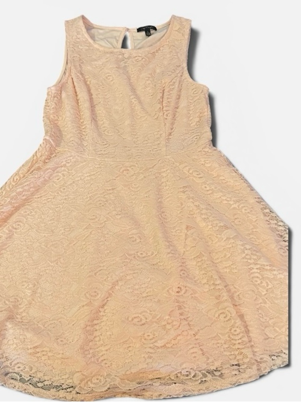 City Triangles Lace Bodice Dress - Light Pink
